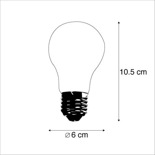 Lot De 5 Lampes à Incandescence LED E27 à Intensité Variable Verre Dépoli 320 Lm 2700k