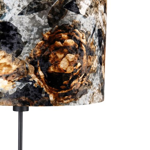 Lampadaire Design Floral Noir 40 Cm Orientable - Parte