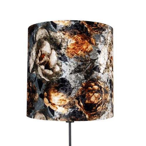 Lampadaire Design Floral Noir 40 Cm Orientable - Parte