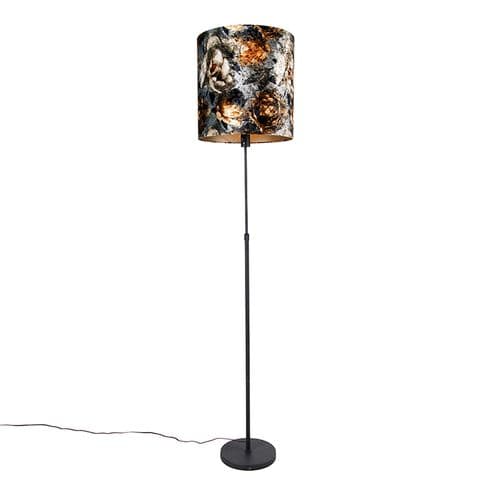 Lampadaire Design Floral Noir 40 Cm Orientable - Parte