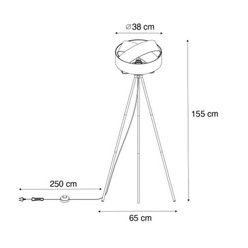 Lampadaire Moderne Blanc - Tissu