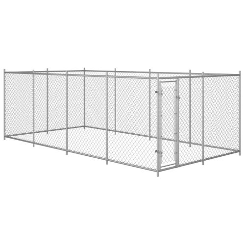 Chenil extérieur pour chiens 7,6 x 3,8 x 1,9 m