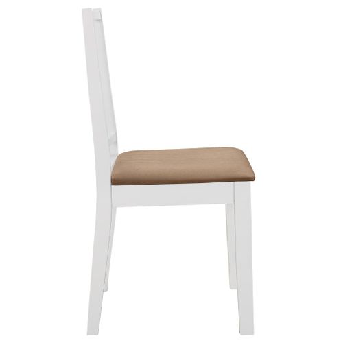 Chaises À Manger Avec Coussins Lot De 6 Blanc Bois Solide