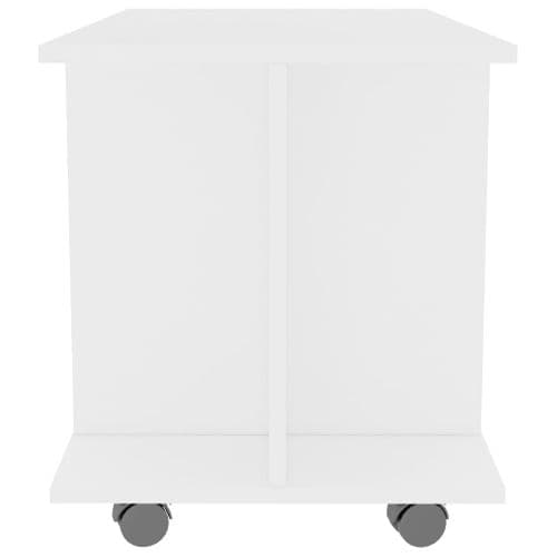 Meuble TV Avec Roulettes Blanc 80x40x45 Cm Bois Contreplaqué