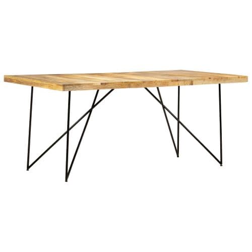 Table De Salle À Manger 180x90x76 Cm Bois De Manguier Massif