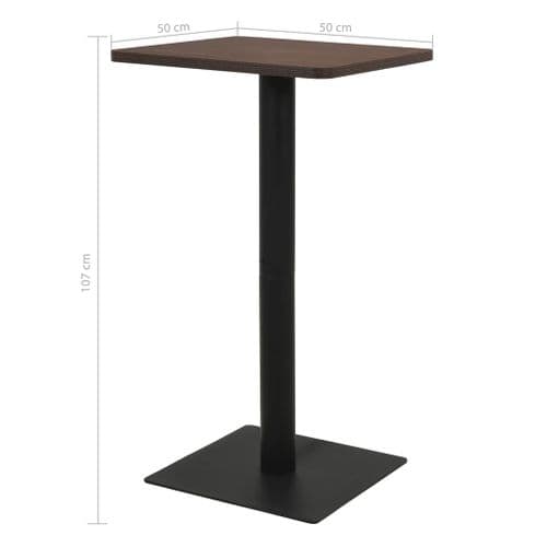 Table De Bistro Cendre Foncé 50x50x107 Cm