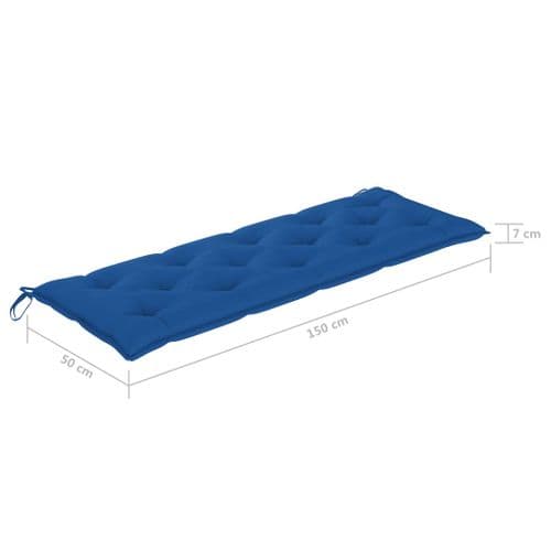 Coussin De Banc De Jardin Bleu 150x50x7 Cm Tissu Oxford