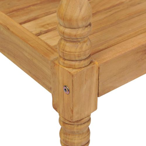 Banc Batavia Avec Coussin Bleu Royal 120 Cm Bois De Teck Massif