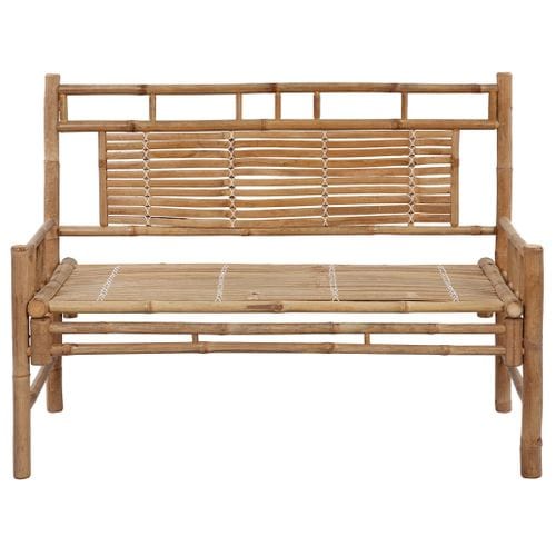 Banc De Jardin Avec Coussin 120 Cm Bambou