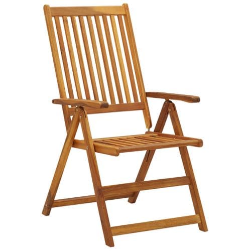 Chaises Pliables De Jardin 3 PCs Avec Coussins Bois D'acacia