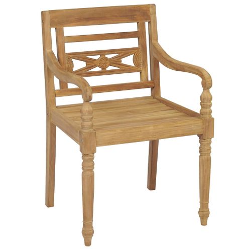 Chaises Batavia Avec Coussins 8 PCs Bois De Teck Solide