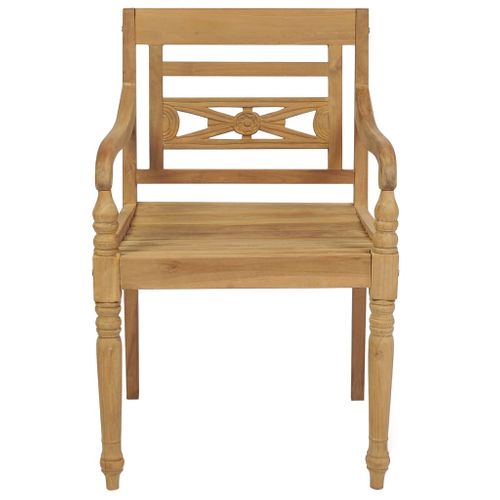 Chaises Batavia Avec Coussins 8 PCs Bois De Teck Solide