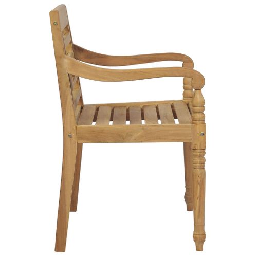 Chaises Batavia Avec Coussins 8 PCs Bois De Teck Solide