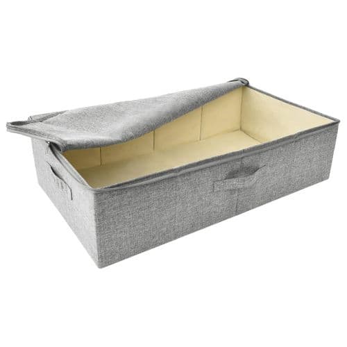 Boîte De Rangement Tissu 70x40x18 Cm Gris