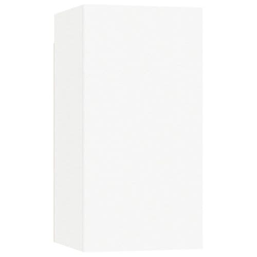 Ensemble De Meuble TV 6 PCs Blanc Aggloméré