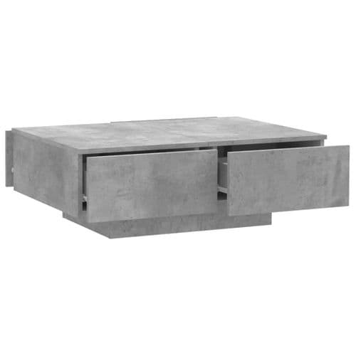 Table Basse Gris Béton 90x60x31 Cm Aggloméré