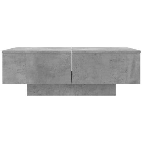 Table Basse Gris Béton 90x60x31 Cm Aggloméré