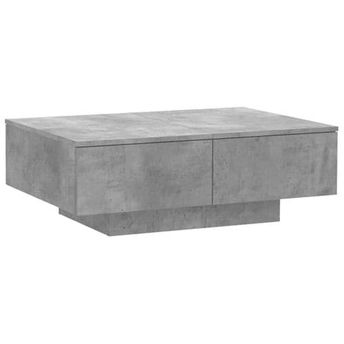 Table Basse Gris Béton 90x60x31 Cm Aggloméré