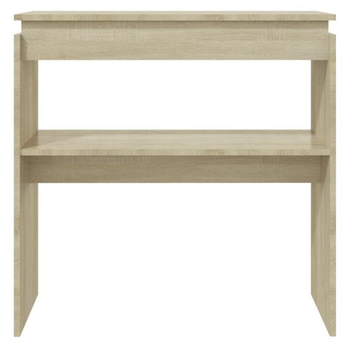 Table Console Chêne Sonoma 80x30x80 Cm Aggloméré