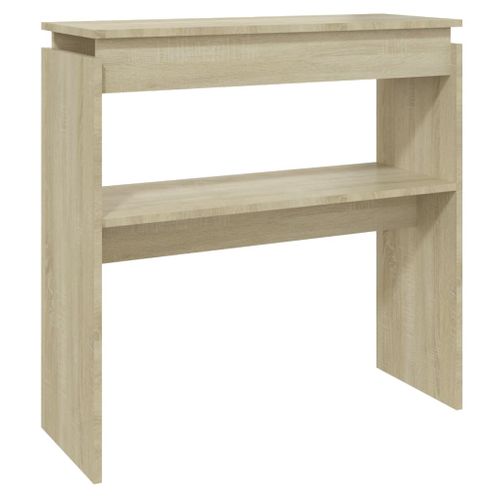 Table Console Chêne Sonoma 80x30x80 Cm Aggloméré