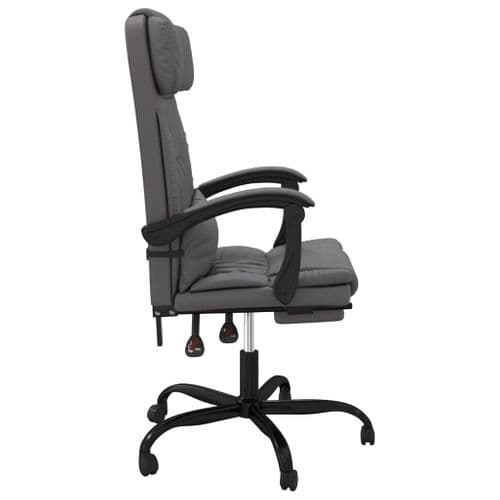 Fauteuil Inclinable De Bureau Gris Similicuir