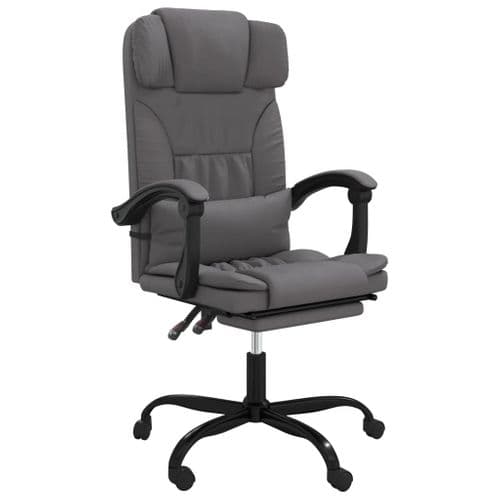 Fauteuil Inclinable De Bureau Gris Similicuir