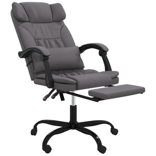 Fauteuil Inclinable De Bureau Gris Similicuir