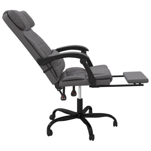 Fauteuil Inclinable De Bureau Gris Similicuir