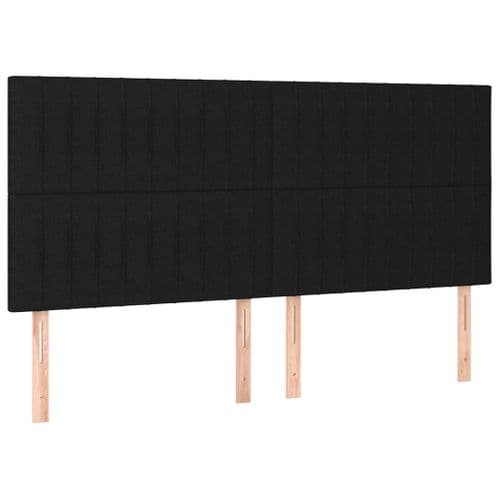 Tête De Lit à LED Noir 180x5x118/128 Cm Tissu