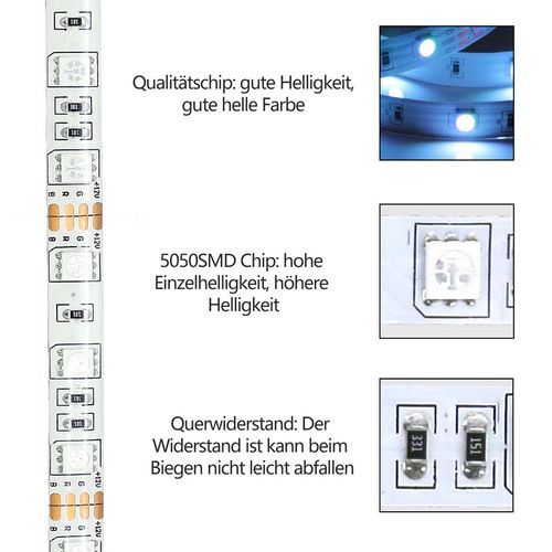 10m Ruban LEDbande LED Rgb 5050smd 30led LED Non Étanche Télécommande 24 Boutons