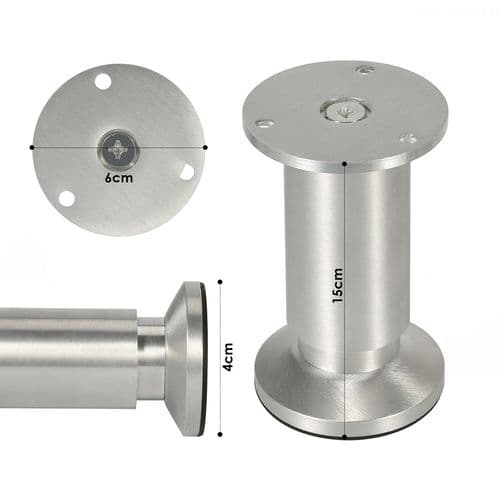 4x Pieds De Meuble Canapé Pied De Support Pied D' Réglable  Pied De Canapé-aluminium150mm