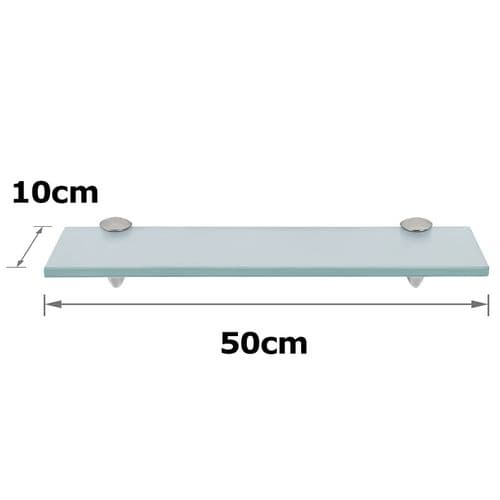 Étagère Murale Verre,tablette En Verre De Salle De Bain 50 X 10 Cm 8 Mm  Givré