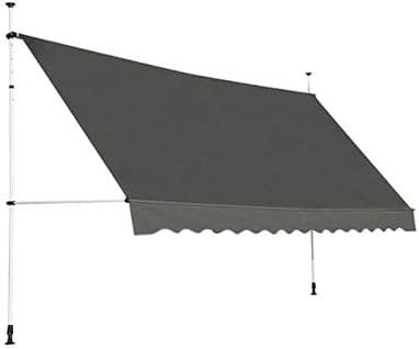 Store Banne Manuel Rétractable De 2 X 1,25m Avec Manivelle Hauteur Réglable 200-300cm (gris)