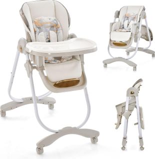 Chaise Haute Bébé Pliable, Chaise D’alimentation Portable Pour Tout-petits , 6-36 Mois (gris)