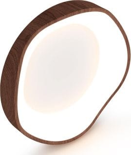 Plafonnier LED 24w, Éclairage De Plafond 3000k à Lumière Chaude, Pour Chambre, Ø41,5cm, Marron