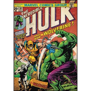 Stickers Repositionnables Géants Hulk et Wolverine, Marvel Comics - Marvel Hulk Wolverine Comic Book