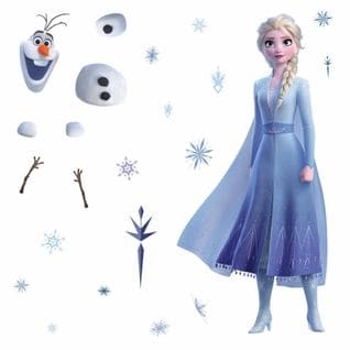 Stickers Géant Elsa et Olaf La Reine Des Neiges 2 Disney