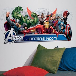 Stickers Géant Avengers Prénom Marvel