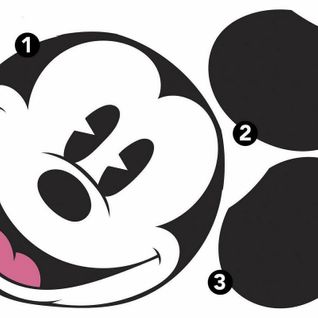 Sticker Mural Géant Classique Tête De Mickey Mouse Xl