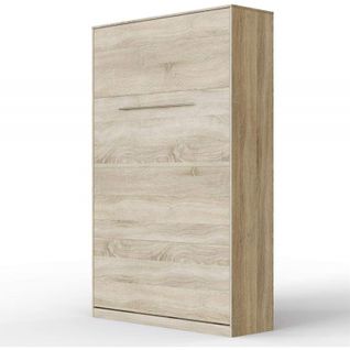 Armoire Lit Escamotable 120x200 cm Vertical Mural Supérieur Chêne Sonoma /chêne Sonoma