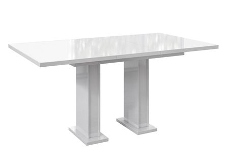 Table à Manger Extensible Ross - Blanc Laque 120-160 Cm