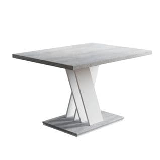 Table Basse Malava - Beton Et Blanc 100 X 70 Cm