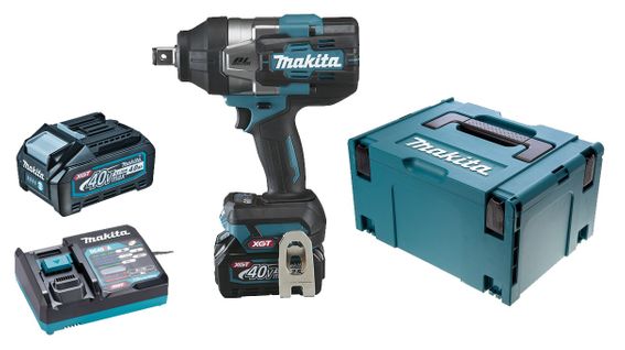 Boulonneuse à Chocs 40v + 2 Batteries 4 Ah + Chargeur + Coffret Makpac 3 - Makita - Tw001gm201