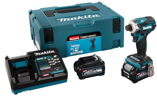 Visseuse à Chocs 40v Xgt + 2 Batteries 2,5ah + Chargeur + Coffret Makpac - Makita - Td001gd201