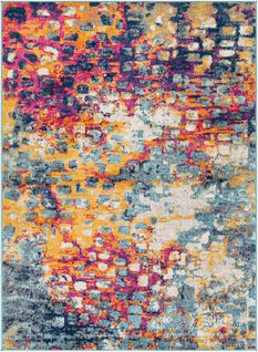 Tapis Abstrait Moderne Multicolore/orange 160x215