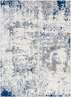 Tapis Abstrait Moderne Gris/blanc/bleu 200x275