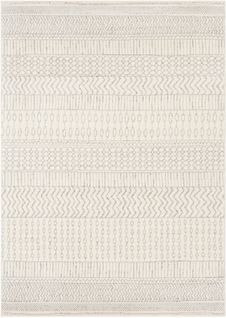 Tapis Scandinave Bohème Blanc/gris 152x213