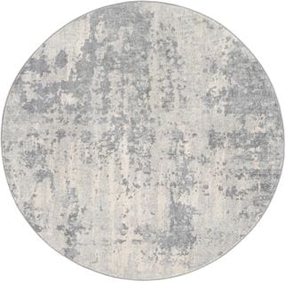Tapis Rond Abstrait Moderne Gris/ivoire Ø 160
