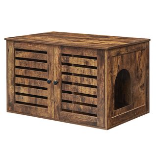 Maison De Toilette Chat, Marron Rustique, 80 X 53 X 49,2 Cm