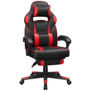 Fauteuil Gamer, Chaise Gaming, Siège De Bureau Réglable, Avec Repose-pieds Télescopique